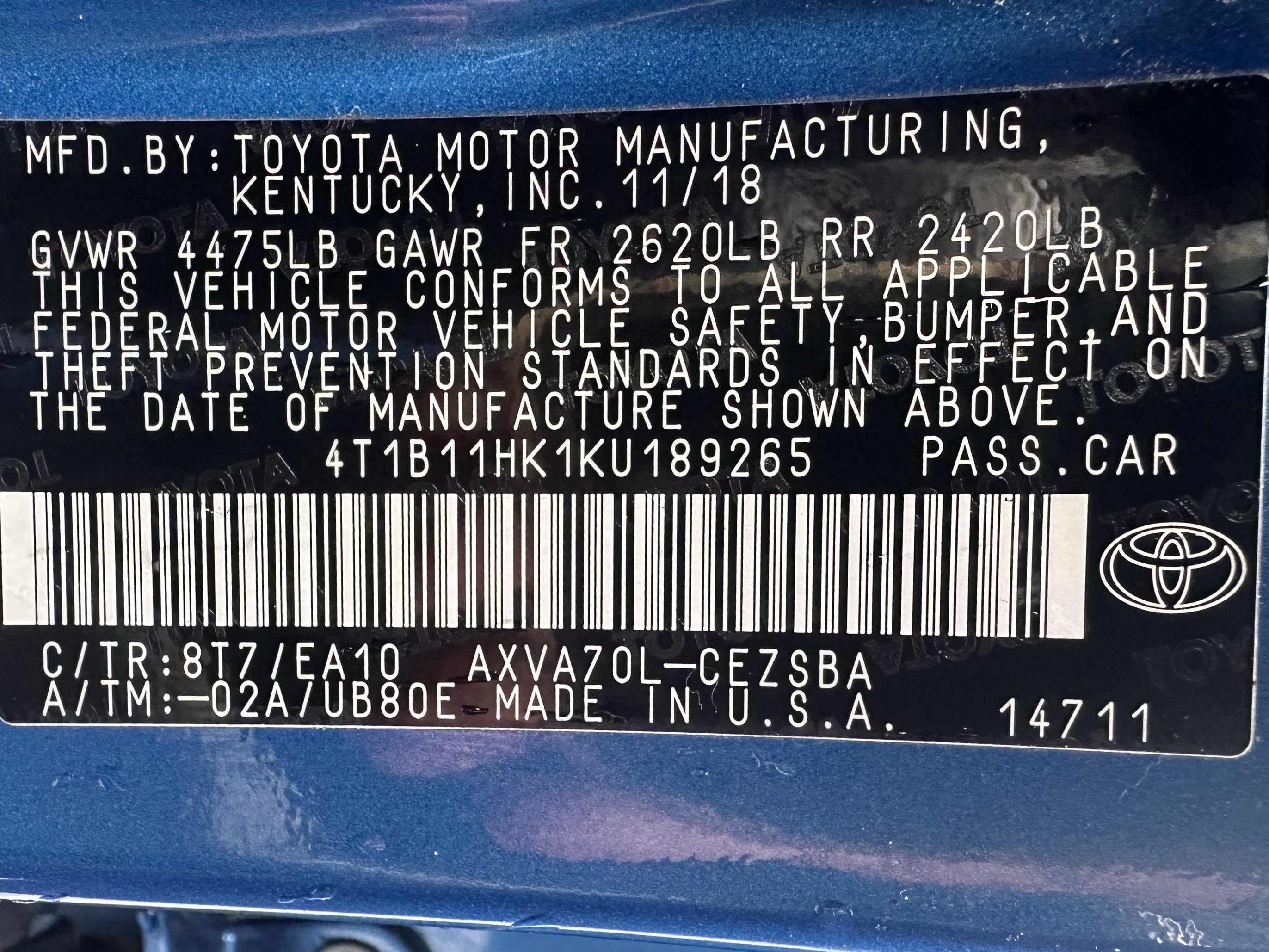 Used 2019 Toyota Camry SE w/ Convenience Package FWD image 26