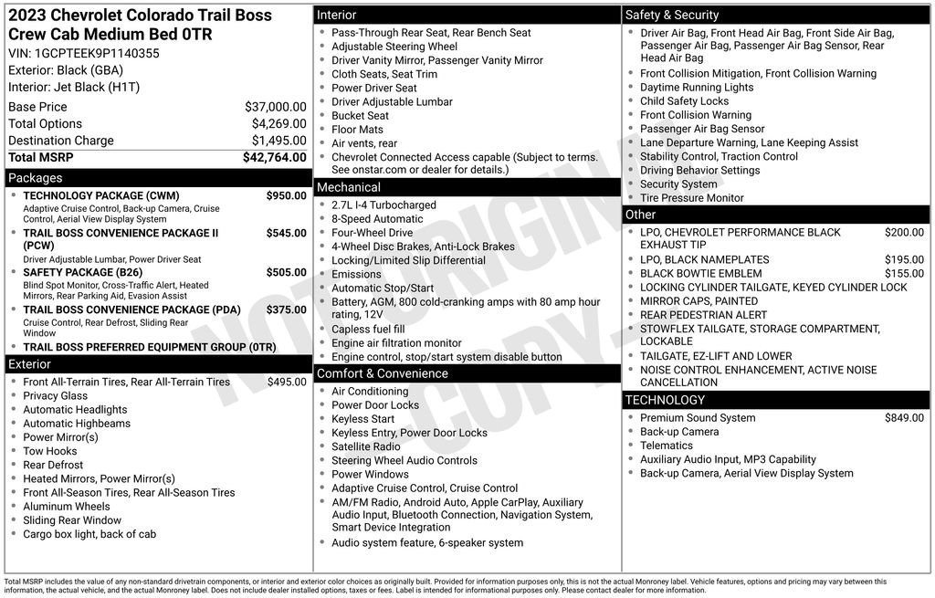 Used 2023 Chevrolet Colorado Trail Boss w/ Technology Package image 12