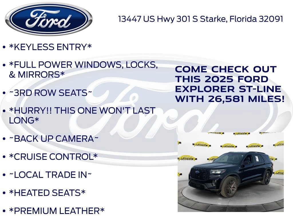 Certified 2025 Ford Explorer ST-Line w/ ST-Line Street Pack AWD/4WD image 12