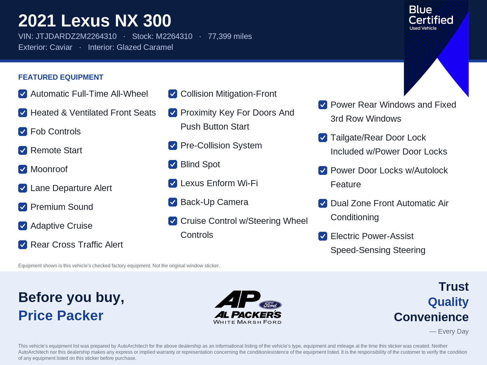 Used 2021 Lexus NX 300 AWD w/ Accessory Package image 10