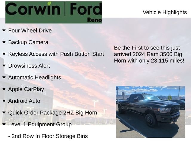 Used 2024 RAM 3500 Big Horn w/ Night Edition AWD/4WD image 4