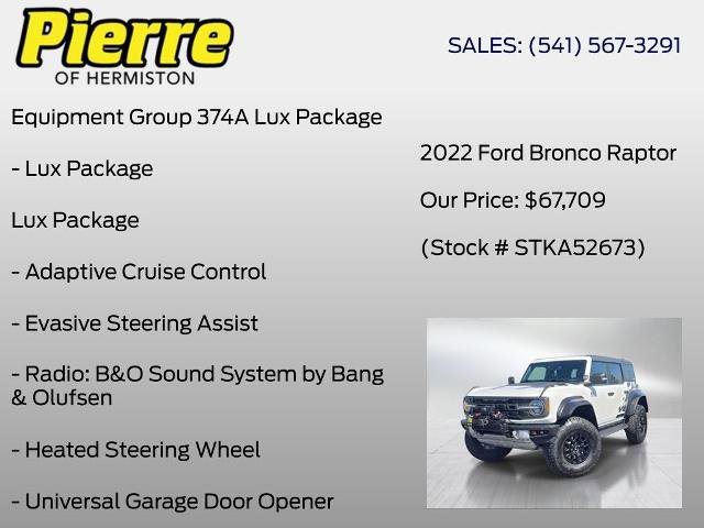 Certified 2022 Ford Bronco Raptor AWD/4WD image 6