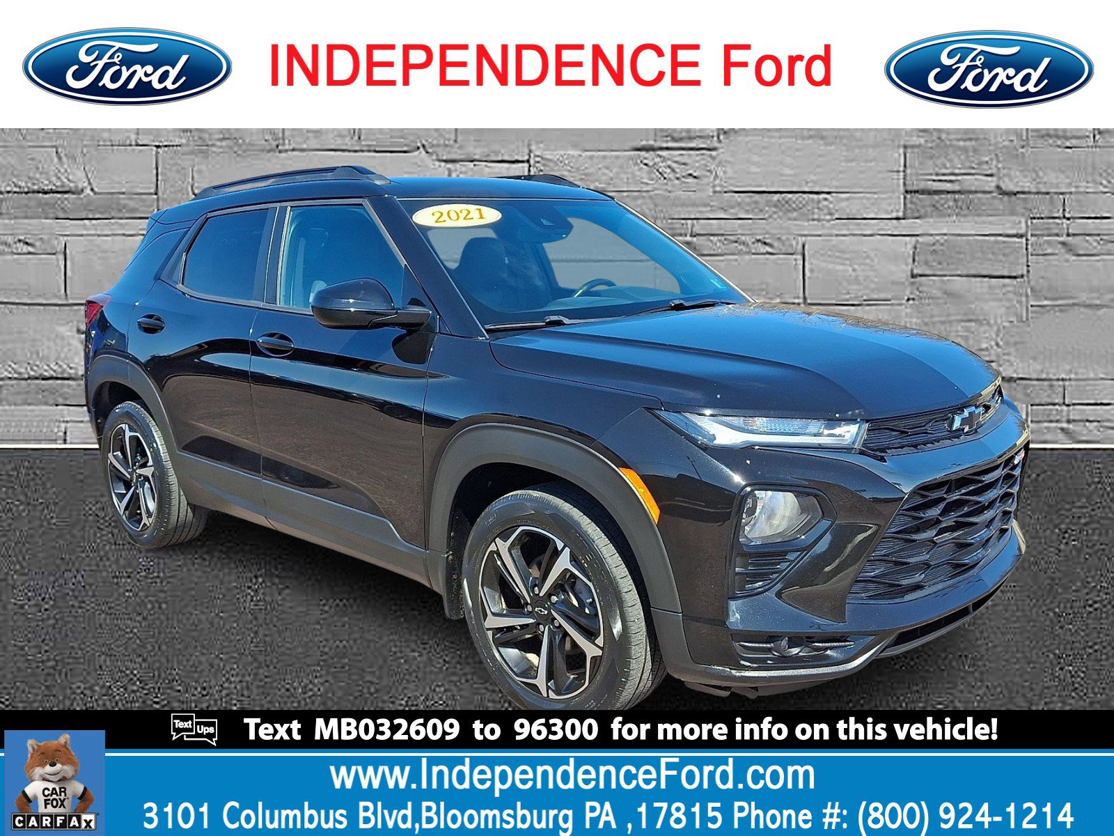 Used 2021 Chevrolet TrailBlazer RS w/ Convenience Package