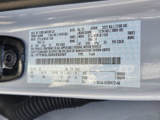 Certified 2025 Ford F150 XLT w/ Equipment Group 301A Standard AWD/4WD image 31