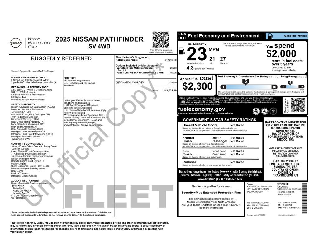Used 2025 Nissan Pathfinder SV AWD/4WD image 32