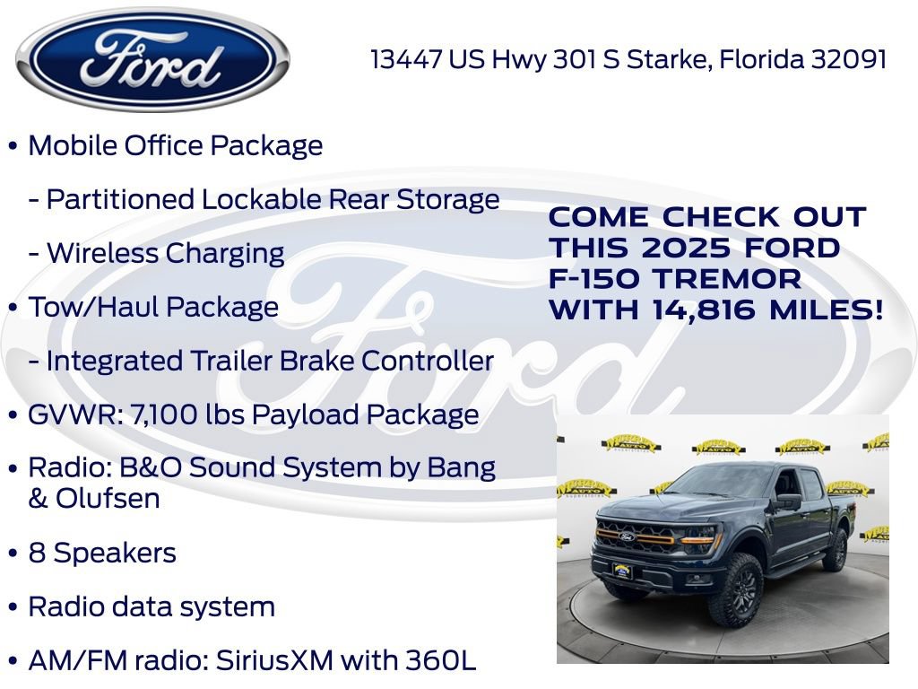 Certified 2025 Ford F150 Tremor w/ Mobile Office Package AWD/4WD image 22