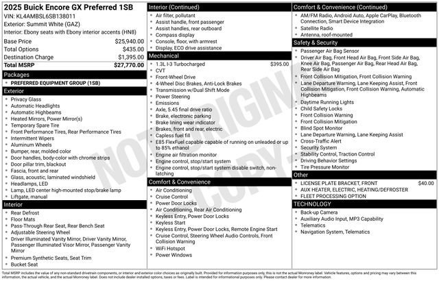 Used 2025 Buick Encore GX Preferred image 36