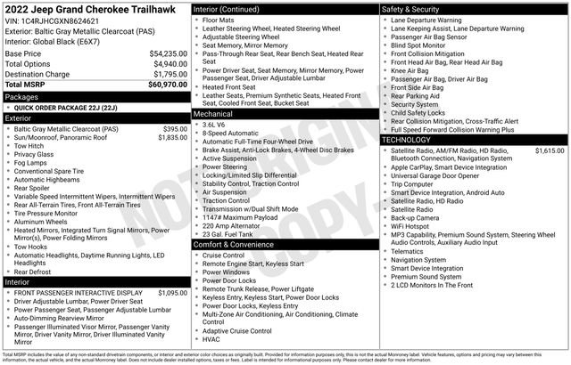 Used 2022 Jeep Grand Cherokee Trailhawk image 38