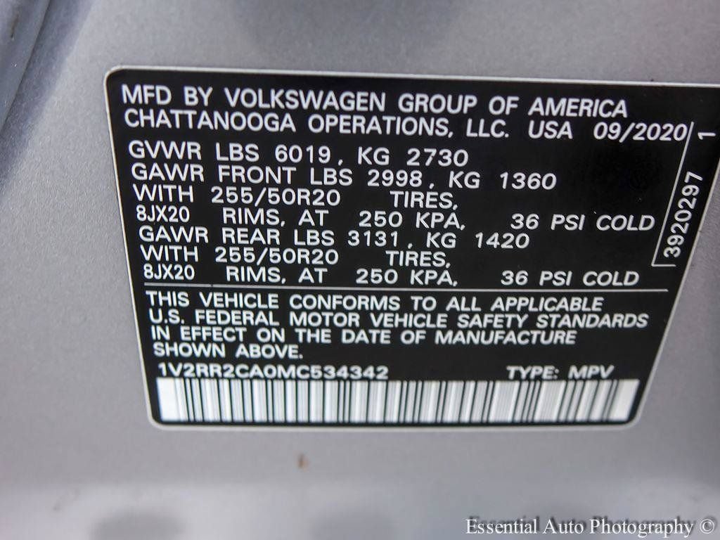 Used 2021 Volkswagen Atlas SE w/ Panoramic Sunroof Package AWD/4WD image 30