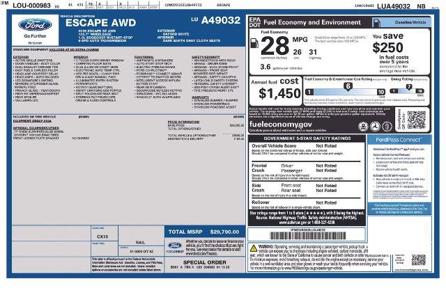 Certified 2020 Ford Escape SE AWD/4WD image 25