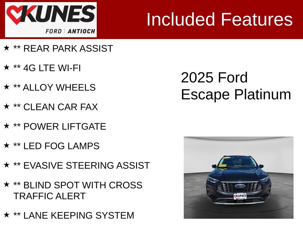 Certified 2025 Ford Escape Platinum AWD/4WD image 4