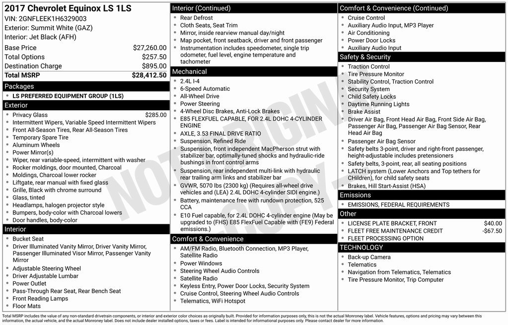 Used 2017 Chevrolet Equinox LS