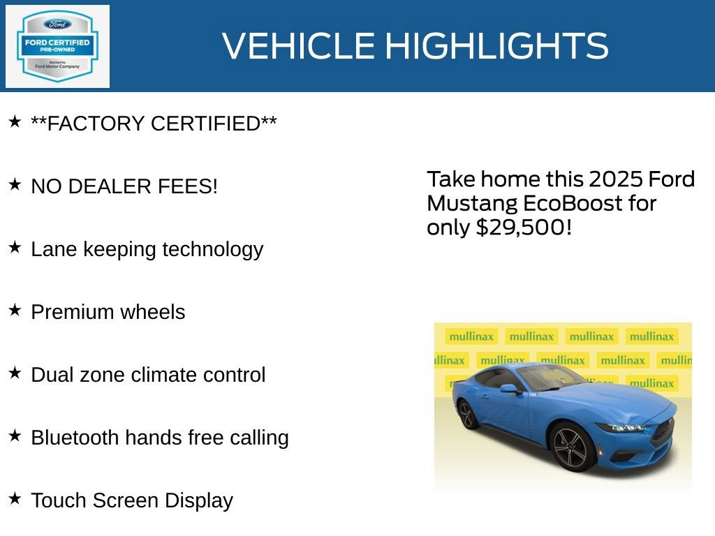 Certified 2025 Ford Mustang Coupe RWD image 12