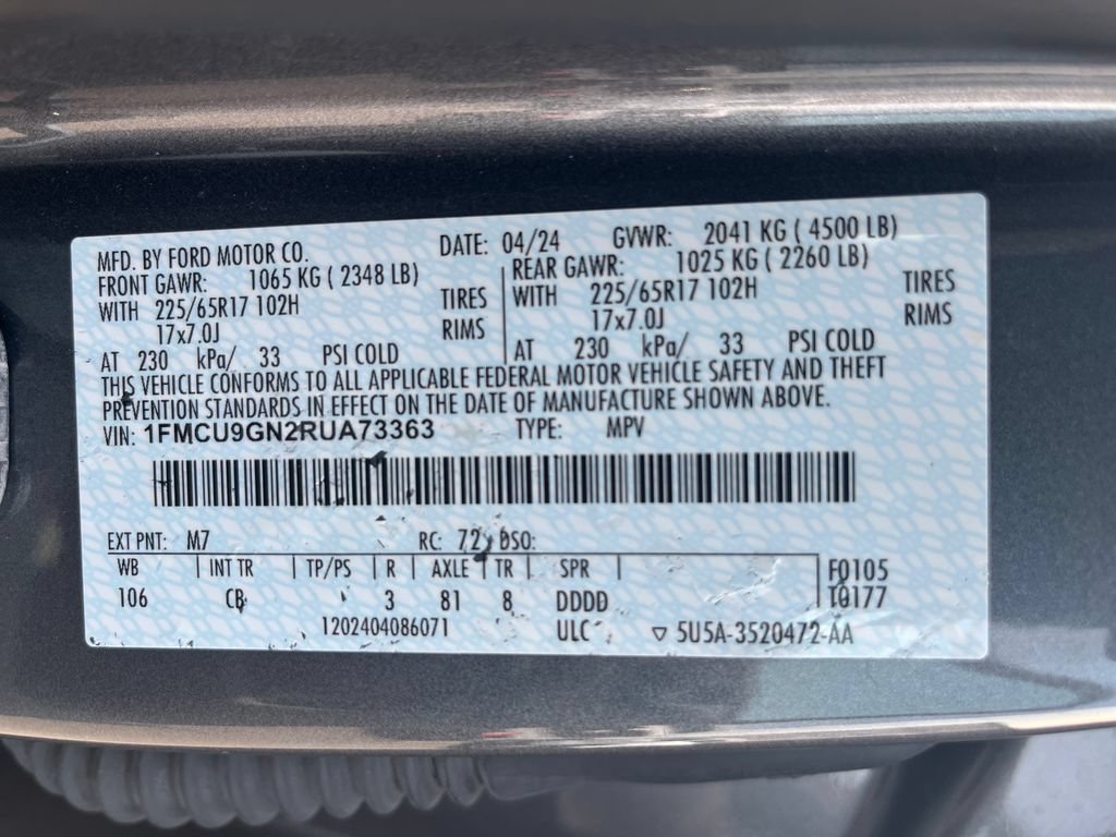 Certified 2024 Ford Escape Active AWD/4WD image 33