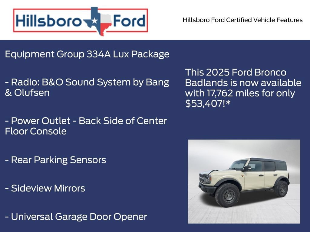 Certified 2025 Ford Bronco Badlands AWD/4WD image 13