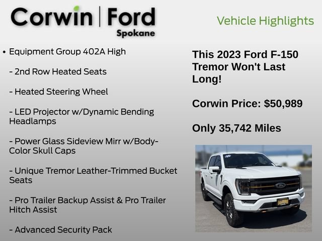 Certified 2023 Ford F150 Tremor w/ Equipment Group 402A High AWD/4WD image 13