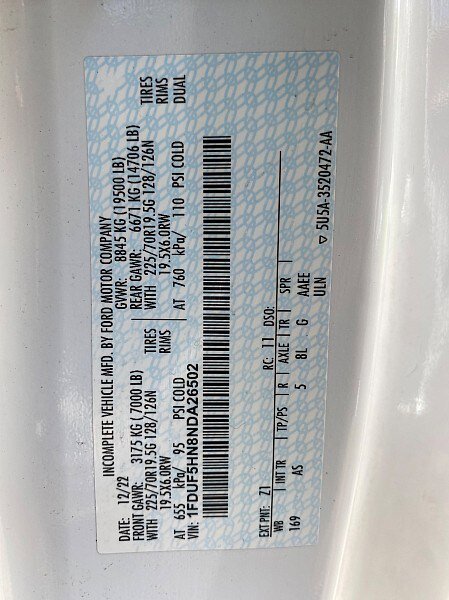 Certified 2022 Ford F550 4x4 Regular Cab Super Duty image 54
