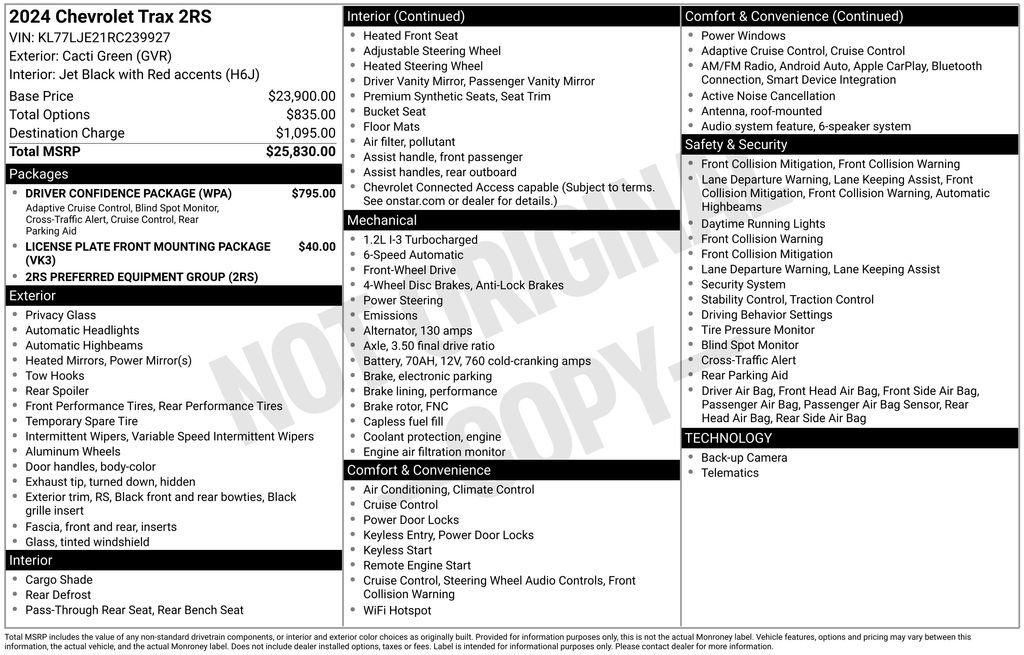Used 2024 Chevrolet Trax RS w/ Driver Confidence Package FWD image 25