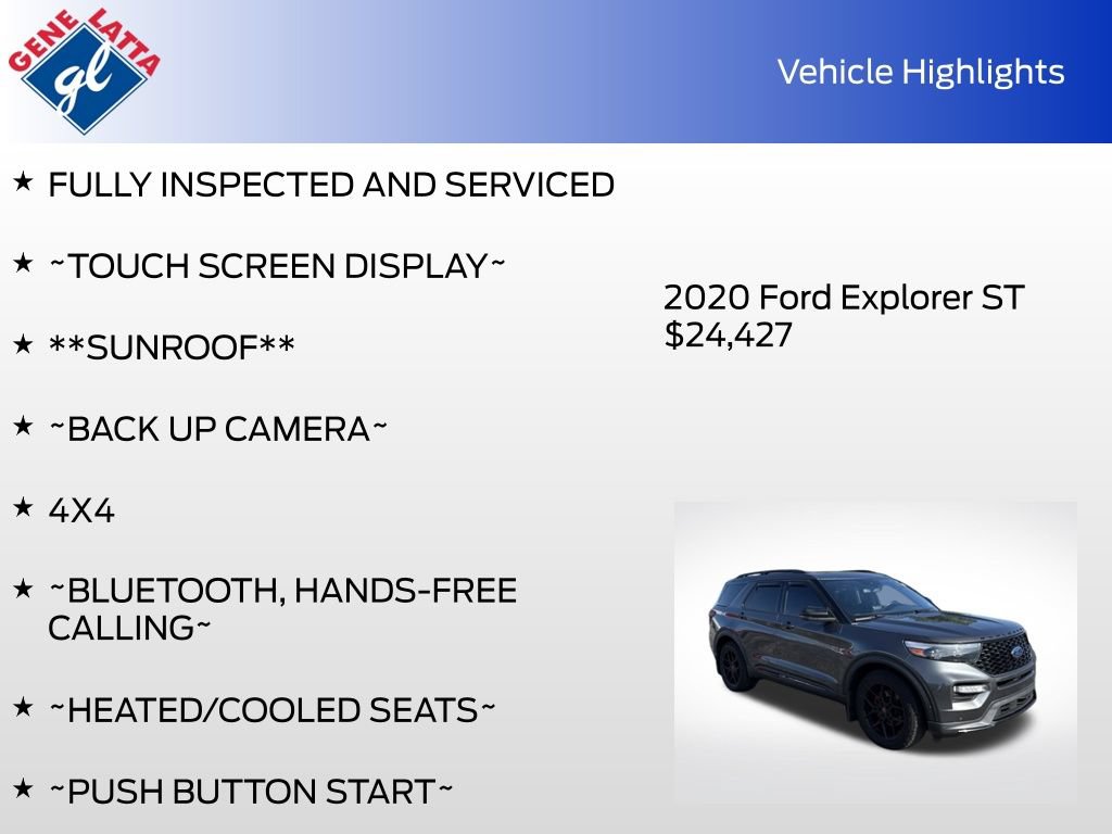 Certified 2020 Ford Explorer ST w/ Premium Technology Package AWD/4WD image 4