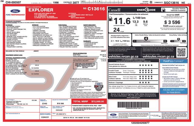 Certified 2025 Ford Explorer ST AWD/4WD image 39