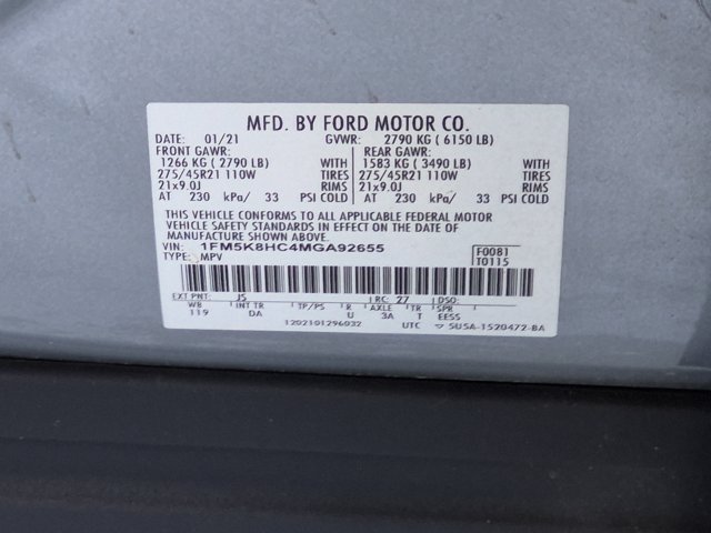 Certified 2021 Ford Explorer Platinum w/ Equipment Group 601A AWD/4WD image 39