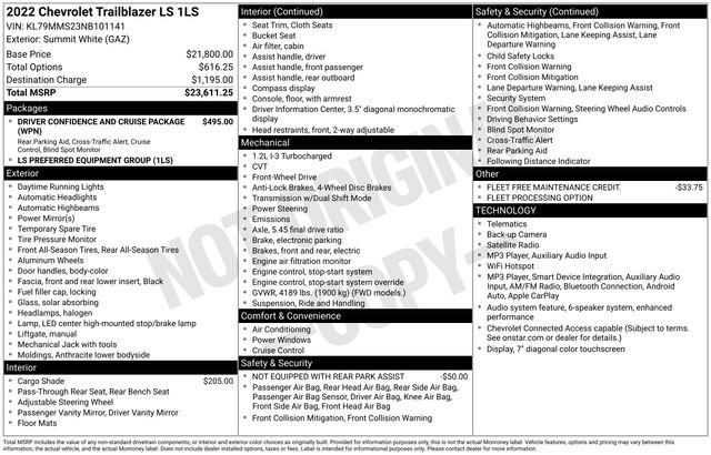 Used 2022 Chevrolet TrailBlazer LS FWD image 36