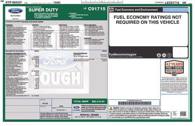 Certified 2020 Ford F350 King Ranch w/ King Ranch Ultimate Package AWD/4WD image 6