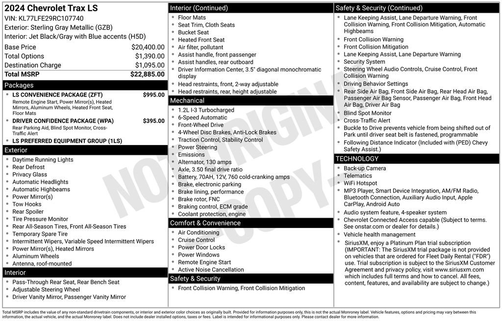 Used 2024 Chevrolet Trax LS w/ LS Convenience Package FWD image 27