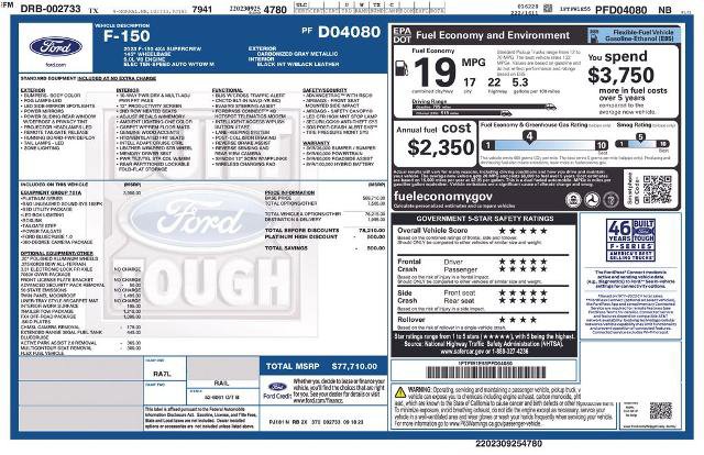 Certified 2023 Ford F150 Platinum w/ Equipment Group 701A High AWD/4WD image 7