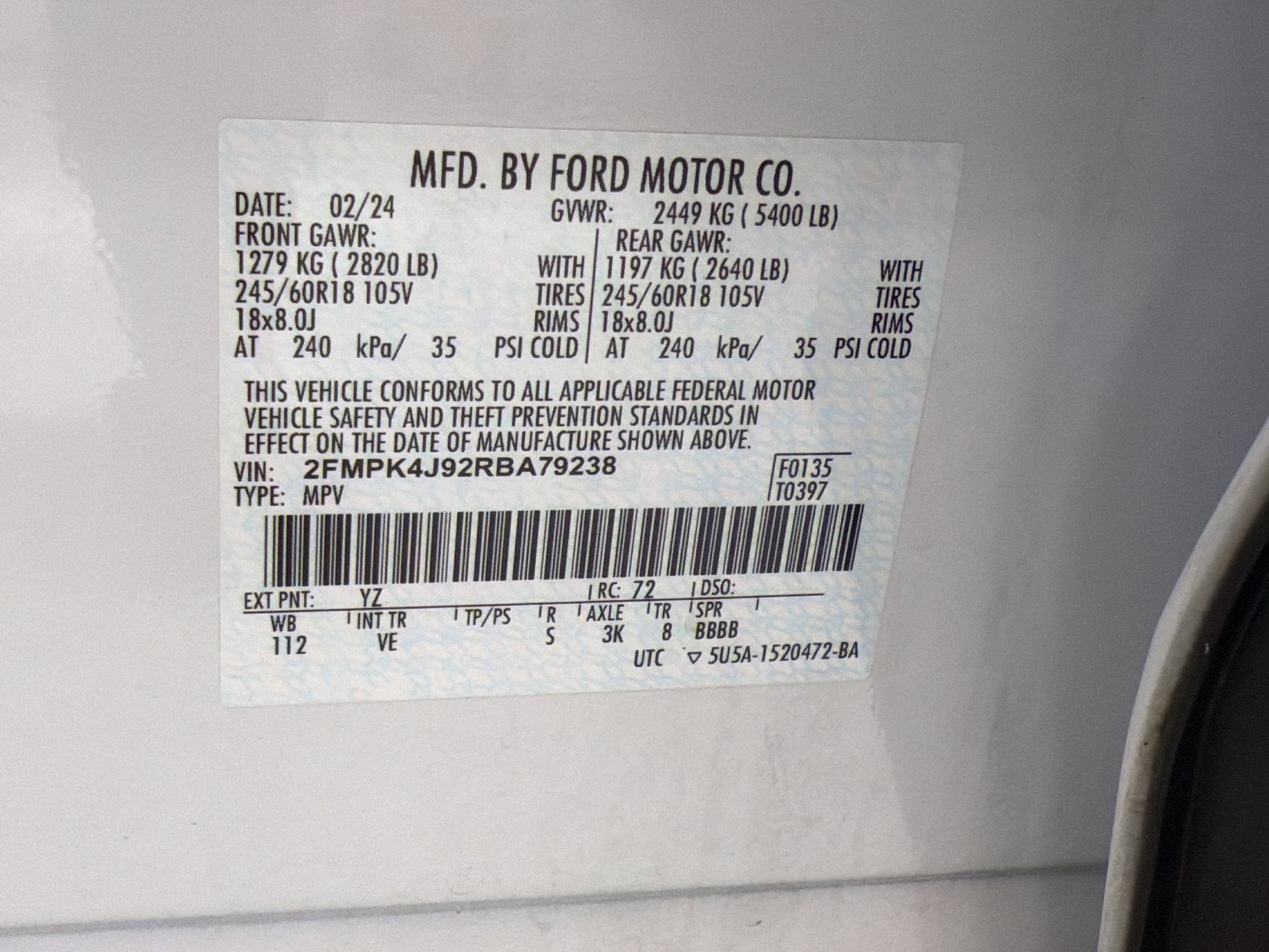 Certified 2024 Ford Edge SEL AWD/4WD image 19