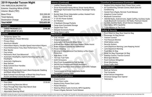 Used 2019 Hyundai Tucson Night w/ Cargo Package image 36