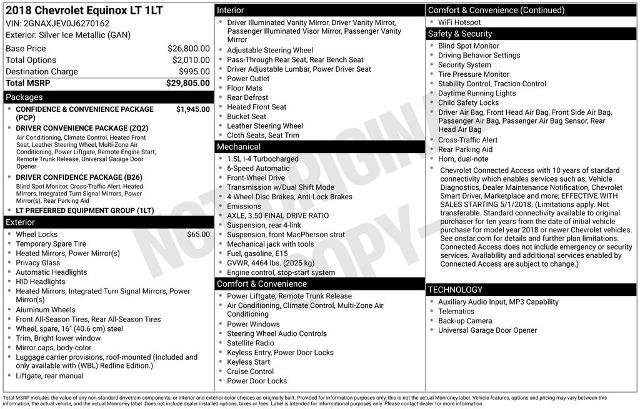 Used 2018 Chevrolet Equinox LT image 8