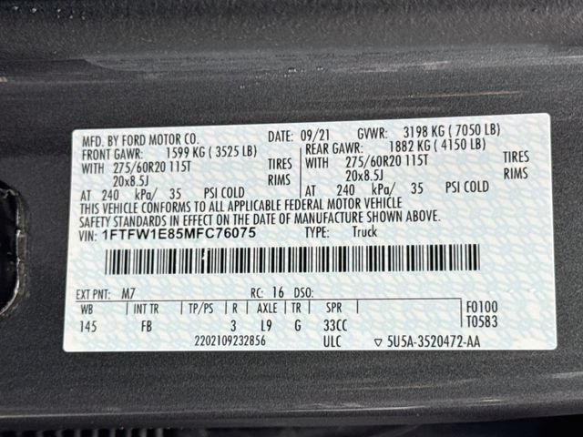 Certified 2021 Ford F150 XLT w/ Equipment Group 302A High AWD/4WD image 41
