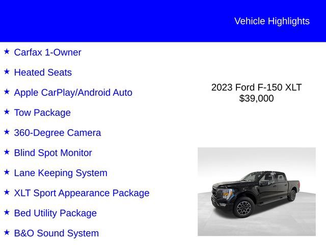 Certified 2023 Ford F150 XLT w/ Equipment Group 302A High AWD/4WD image 3