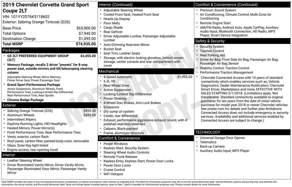 Used 2019 Chevrolet Corvette Grand Sport image 11