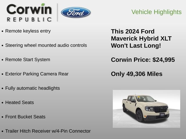 Certified 2024 Ford Maverick XLT w/ XLT Luxury Package image 6