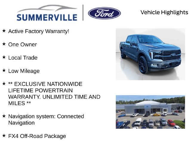 Certified 2025 Ford F150 Platinum w/ Equipment Group 702A High AWD/4WD image 2