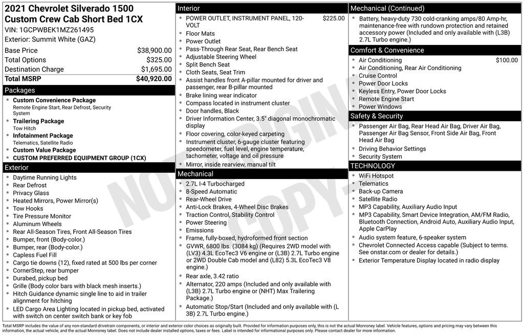 Used 2021 Chevrolet Silverado 1500 Custom RWD image 3