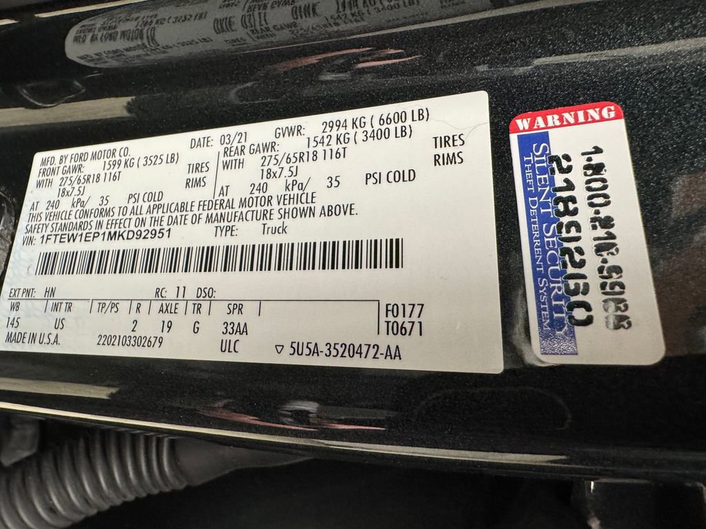 Certified 2021 Ford F150 XLT w/ Equipment Group 302A High image 30
