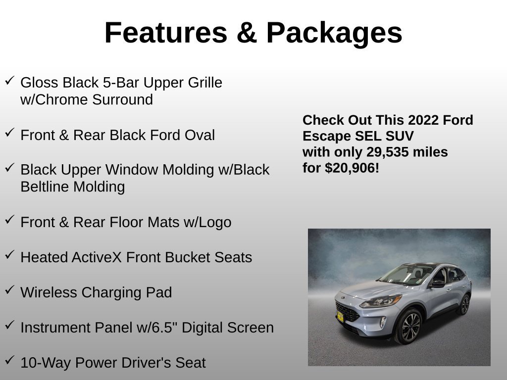 Certified 2022 Ford Escape SEL AWD/4WD image 8