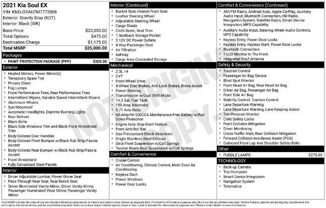 Used 2021 Kia Soul EX w/ Paint Protection Package FWD image 13