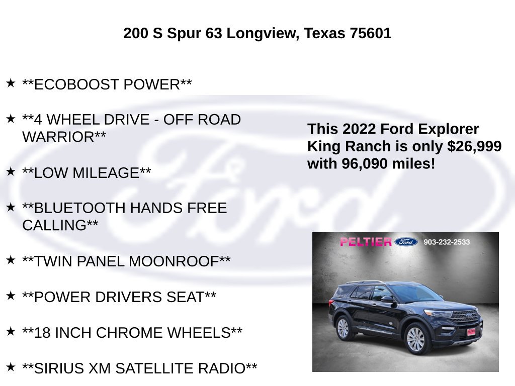 Certified 2022 Ford Explorer King Ranch w/ Premium Technology Package AWD/4WD image 15