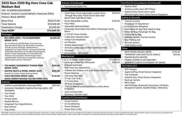 Used 2025 RAM 2500 Big Horn image 34
