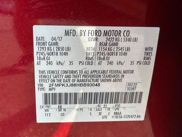 Certified 2017 Ford Edge SEL w/ Equipment Group 201A FWD image 25