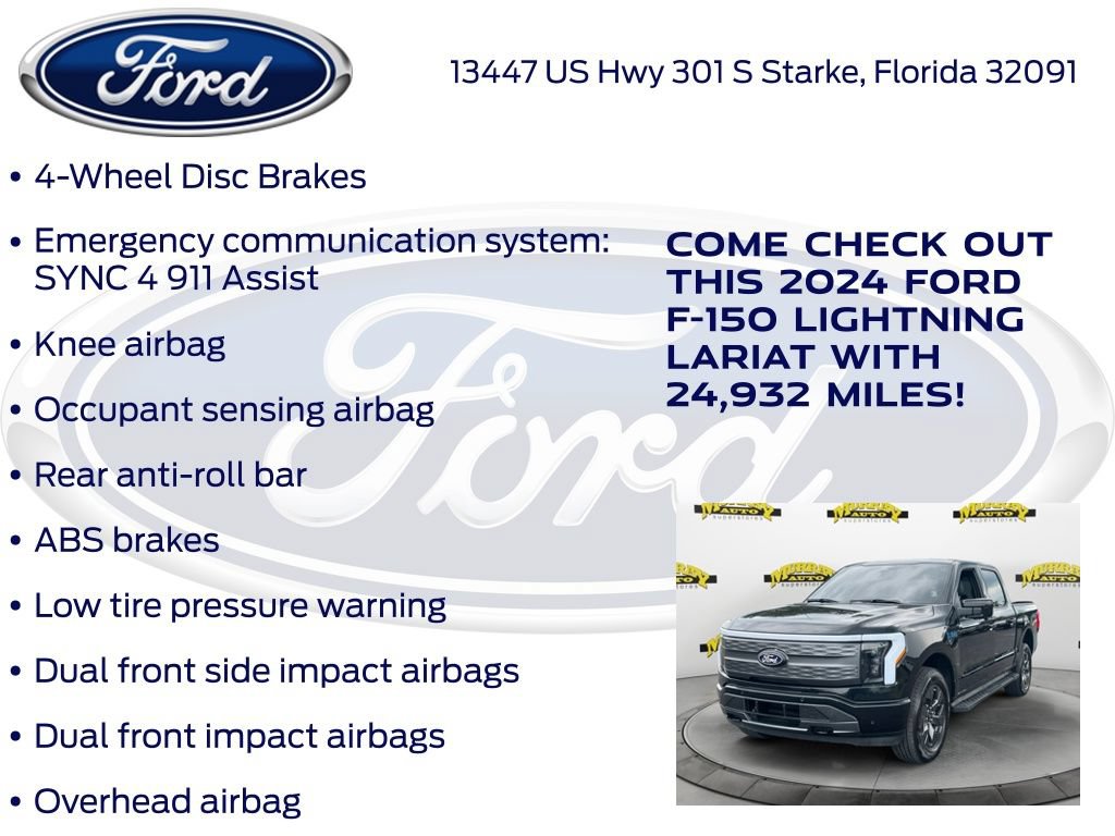 Certified 2024 Ford F150 Lightning Lariat AWD/4WD image 32