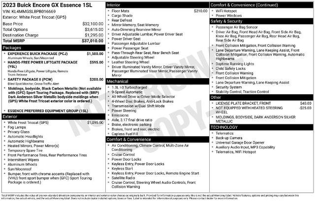 Used 2023 Buick Encore GX Essence w/ Experience Buick Package AWD/4WD image 38