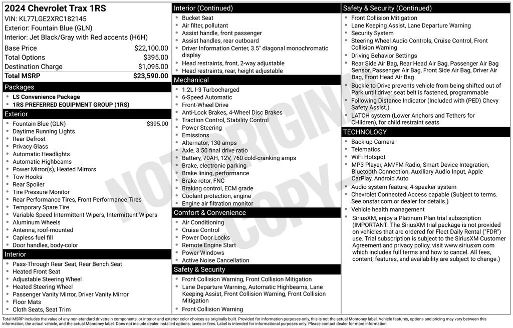 Used 2024 Chevrolet Trax RS FWD image 5