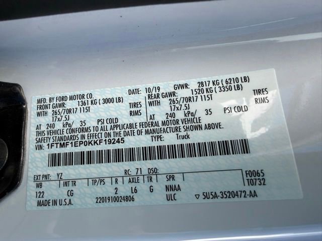 Certified 2019 Ford F150 XL w/ Equipment Group 101A Mid AWD/4WD image 38