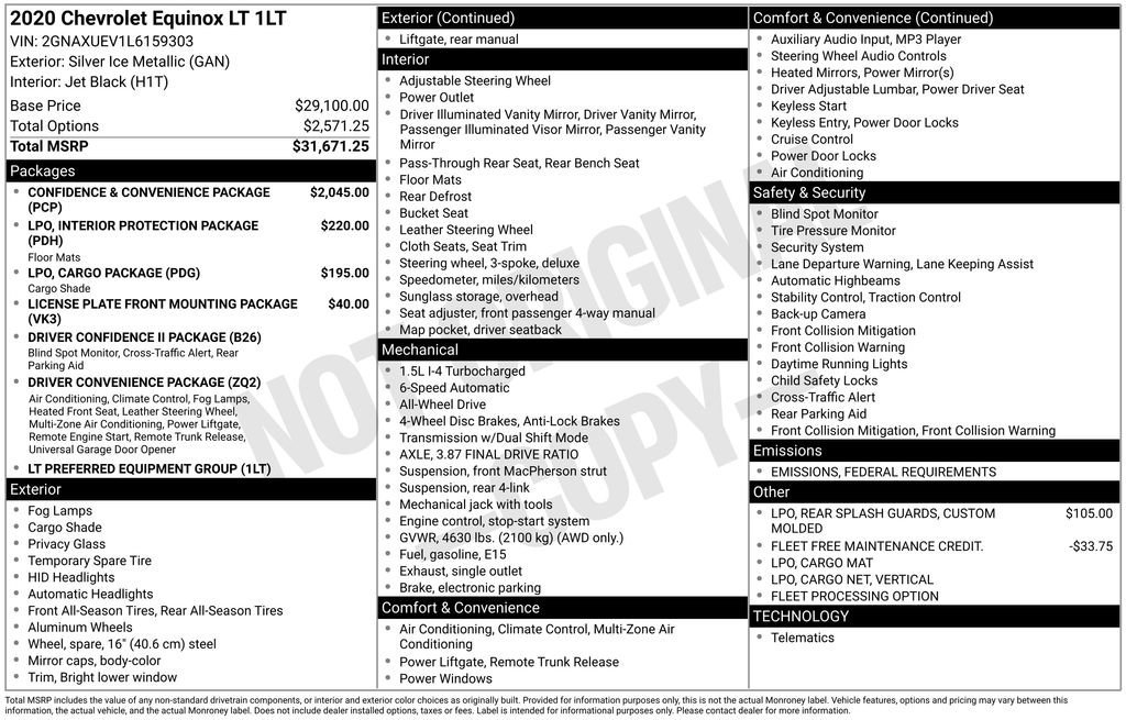 Used 2020 Chevrolet Equinox LT image 41