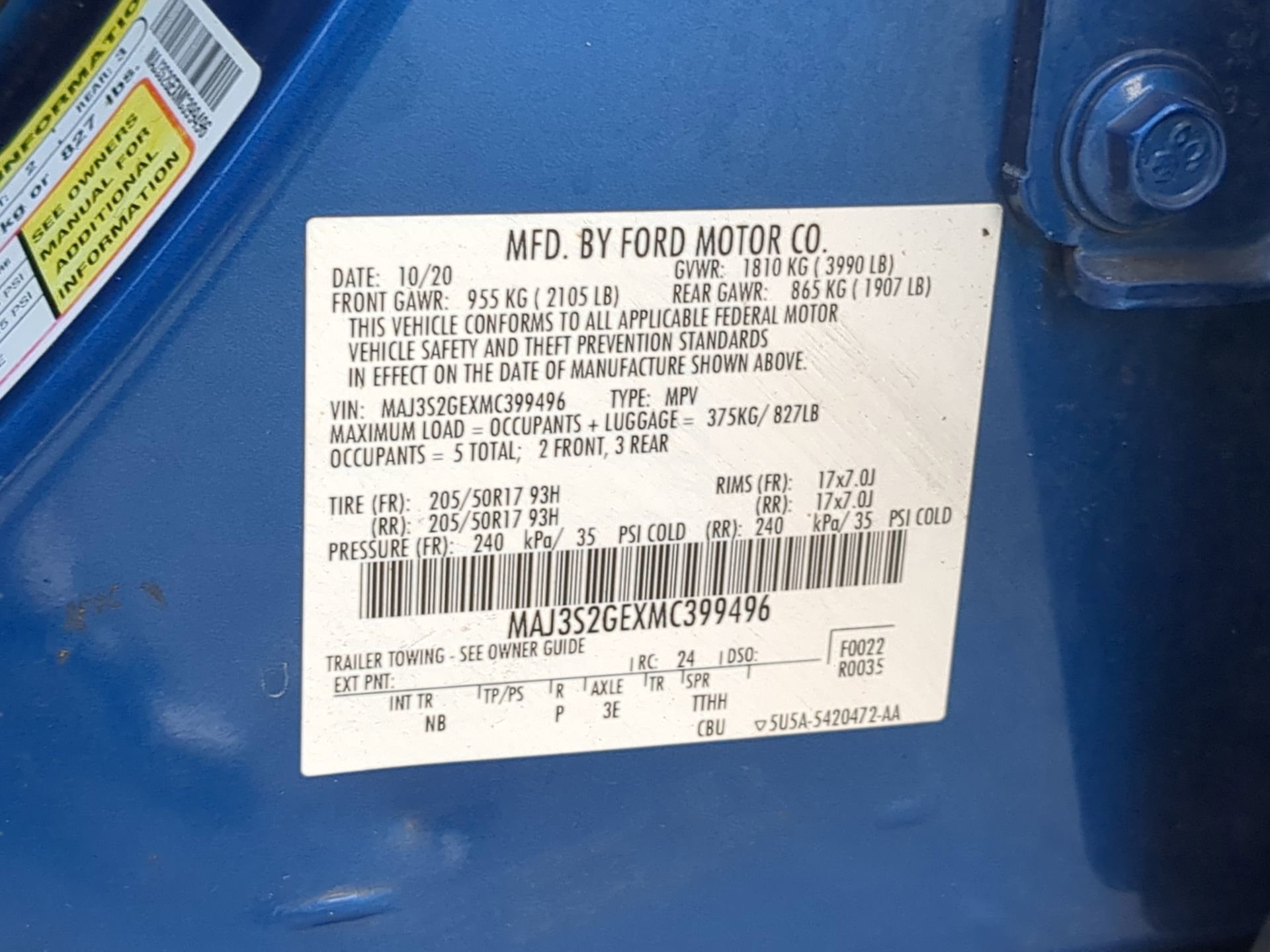 Certified 2021 Ford EcoSport SE w/ SE Appearance Package FWD image 72